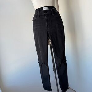 Frame Denim Black Jean original knee rips stretch 30
